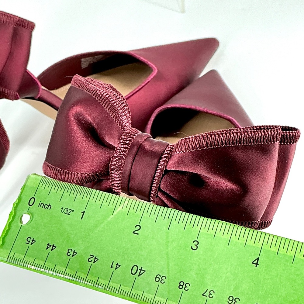 Steve Madden Size 9 Burgundy Satin Bow D'Orsay Stiletto Pumps NEW Belindah $119 - Picture 12 of 12